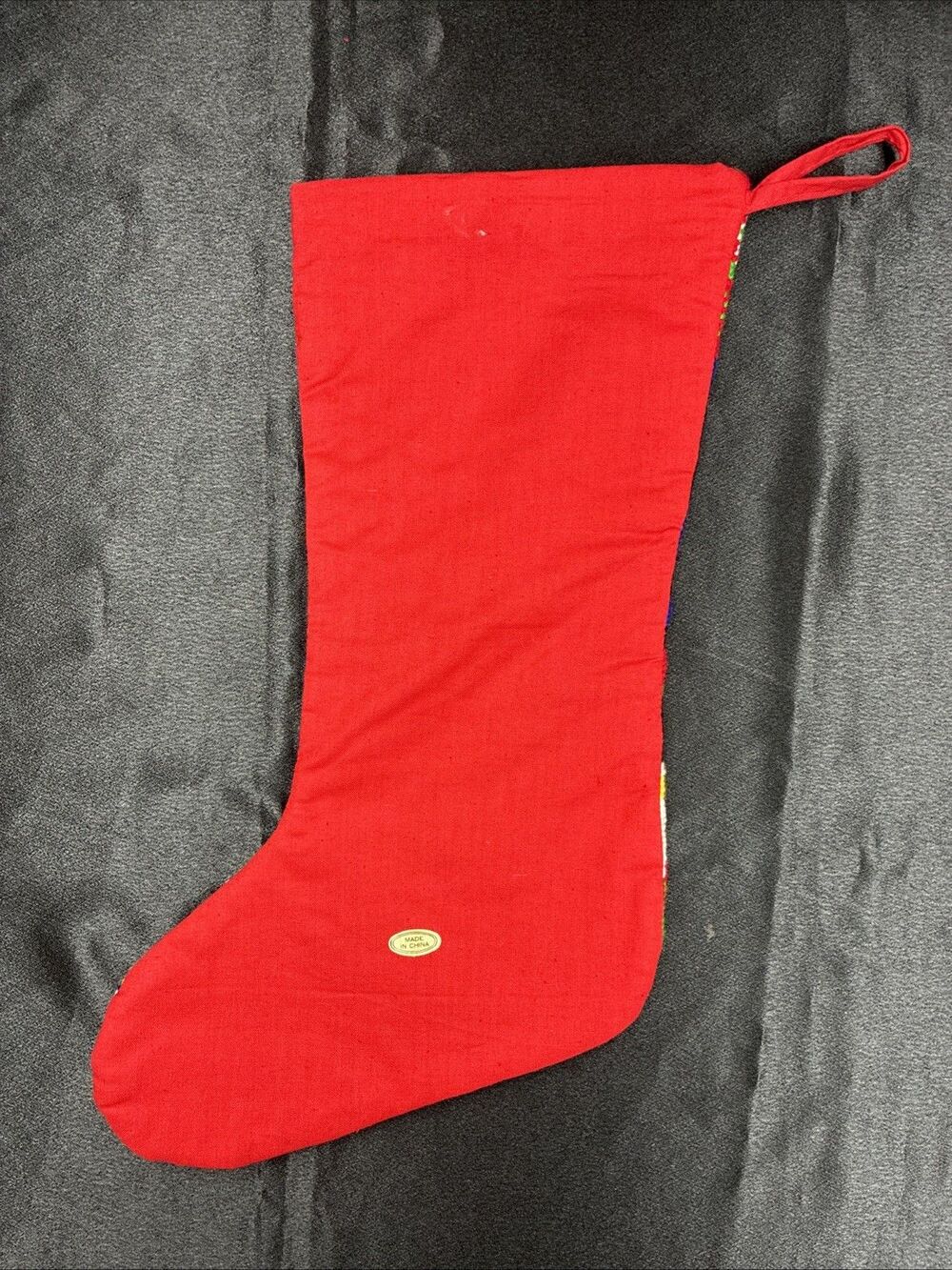 Vintage Needlepoint Cross Stitch Christmas Stocking Carolers Victorian Caroling - Picture 6 of 10